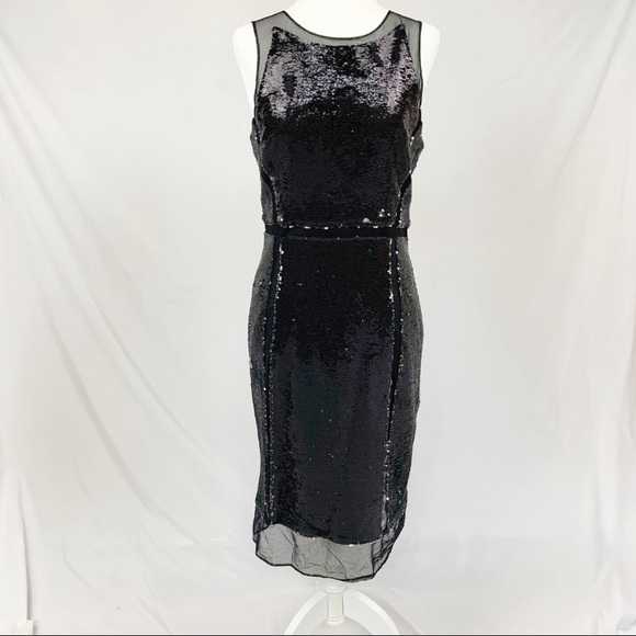 Julia Jordan Sequin and Mesh Cocktail Dress - Picture 2 of 12